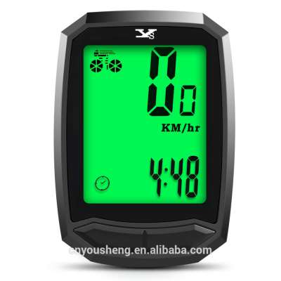 YS-602A  wholesale wired  bicycle computer lcd waterproof  odometer high quality bike computer